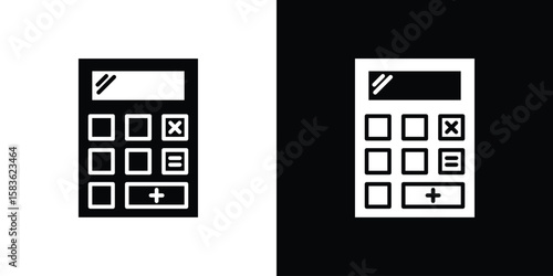 Calculator icon. Simple high quality pictogram. Modern solid style