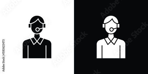 Callcenter icon. Simple high quality pictogram. Modern solid style