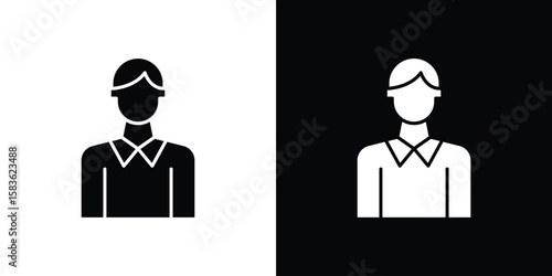 Businessman icon. Simple high quality pictogram. Modern solid style