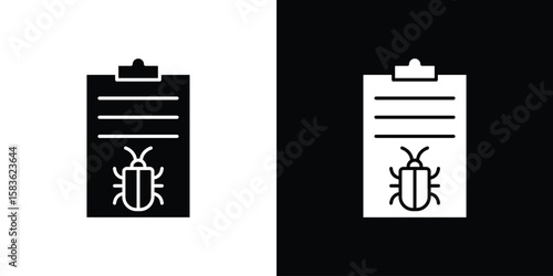 Bug report icon. Simple high quality pictogram. Modern solid style