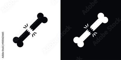Broken bone icon. Simple high quality pictogram. Modern solid style