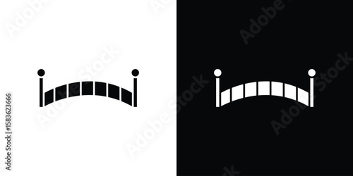 Bridging loan icon. Simple high quality pictogram. Modern solid style