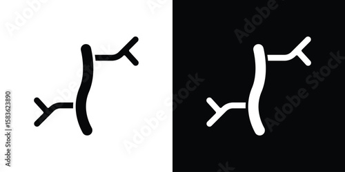 Blood vessel icon. Simple high quality pictogram. Modern solid style