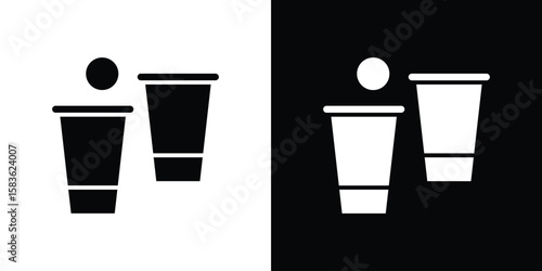 Beer pong icon. Simple high quality pictogram. Modern solid style