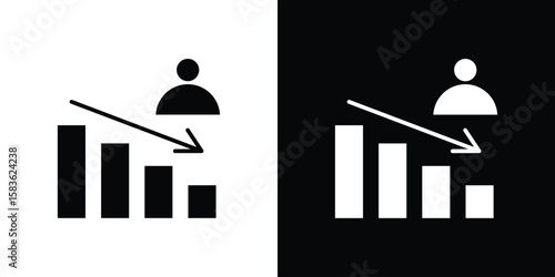 Attrition icon. Simple high quality pictogram. Modern solid style