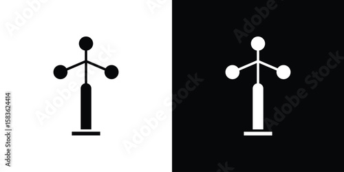 Anemometer icon. Simple high quality pictogram. Modern solid style