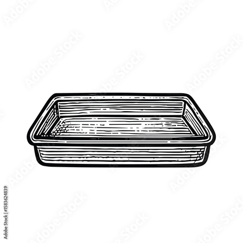 Baking Tray handdrawn vector