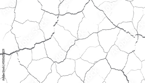 Cracked dry earth surface texture background. Seamless abstract broken soil pattern with natural fracture lines and organic separation effect.