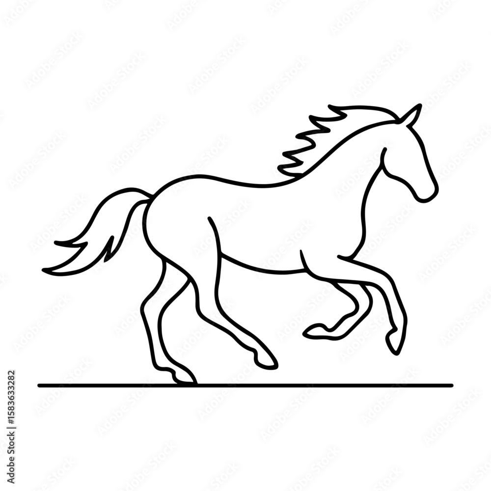 Obraz premium horse silhouette vector