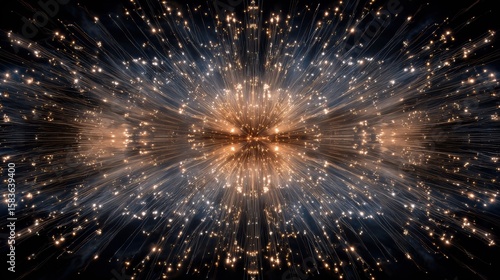 A stunning visual of radiant lights and sparkles, creating an impression of energy and movement through space.