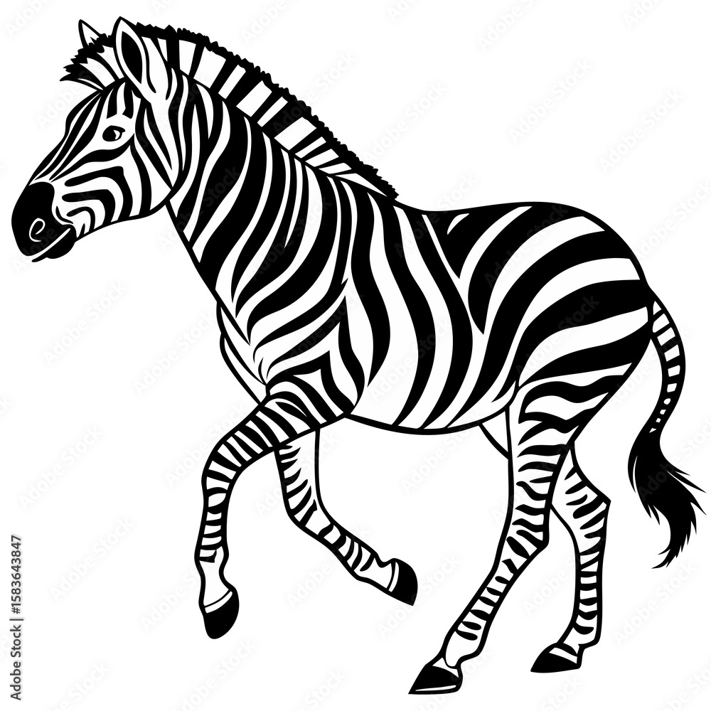 Obraz premium zebra vector illustration isolated