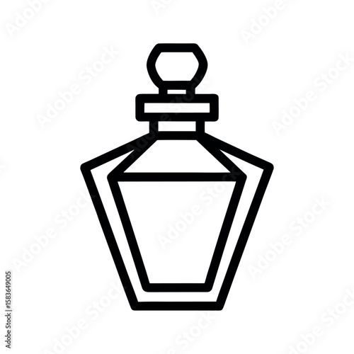 Perfume Bottle Outline Logo Icon Vector Illustration