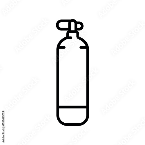 
scuba tank black line icon for digital and print projects.