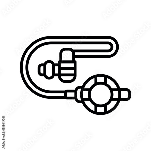 regulator black line icon for digital and print projects.