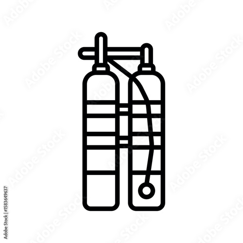 Air tank black line icon for digital and print projects.
