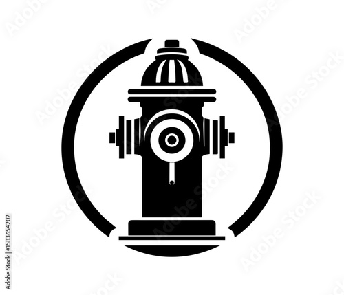 Fire Hydrant Vector Icon Urban Safety Equipment Illustration