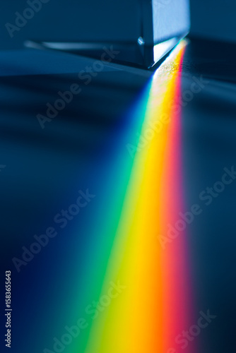 colorful light beam, refraction, rainbow light
