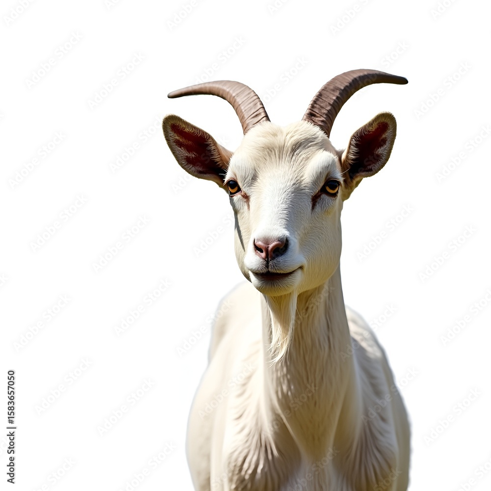 Goat isolated on transparent background, detailed farm animal, clean cutout image Goat isolated on transparent background, detailed farm animal, clean cutout image
