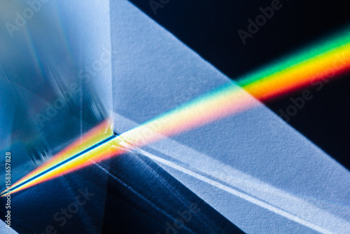 colorful light beam, refraction, rainbow light