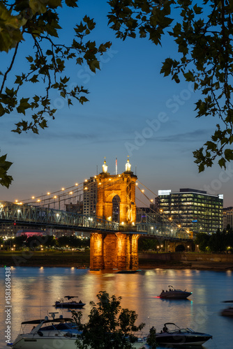 Wallpaper Mural Roebling Suspension Bridge Cincinnati Ohio Torontodigital.ca