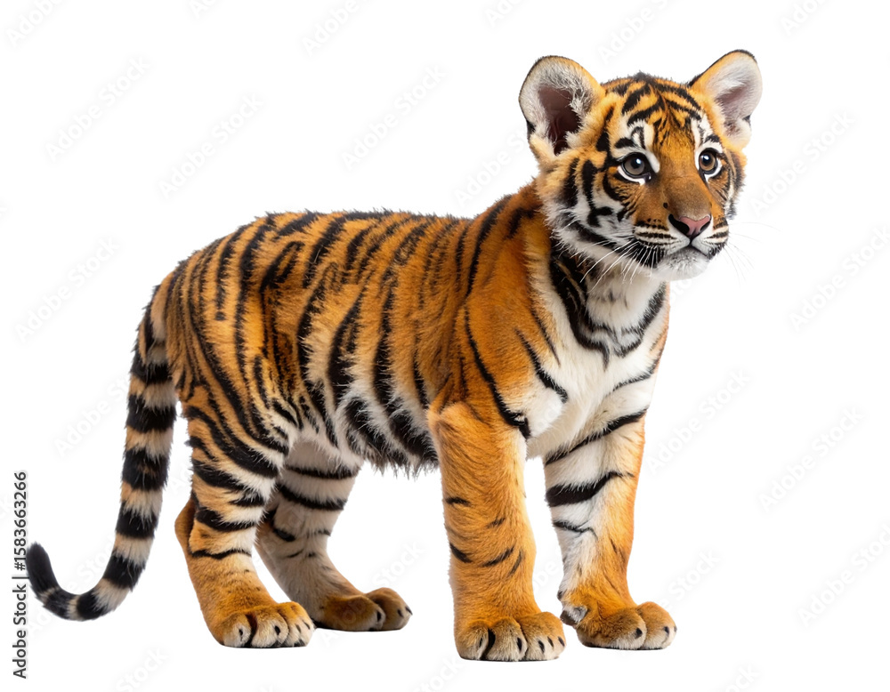 Obraz premium tiger isolated on white background