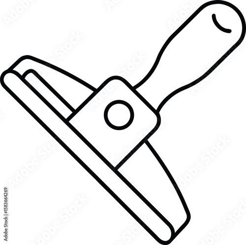 Outline Vector of a Hand Plane Blade Replacement Tool