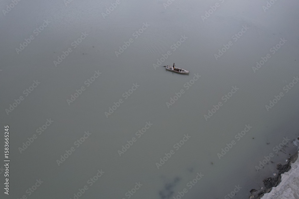 Fototapeta premium Bridge over the river Sindh in Pakistan