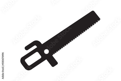Hand Saw Tool Silhouette for Carpentry, Woodworking, and DIY Projects