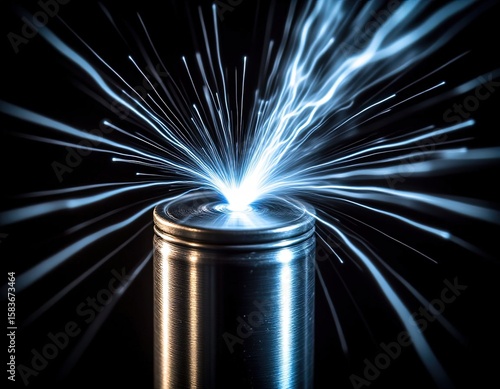  Flash of energy as a capacitor discharges, creating a sharp wave and glow.