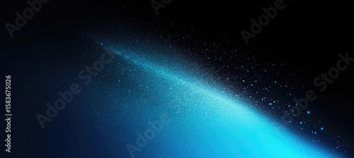 Celestial Sparkles in Deep Blue Abstract Space with Elegant Shimmering Effect