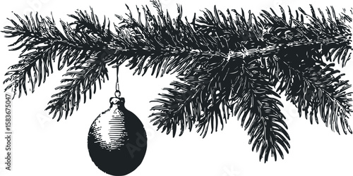Vintage Christmas Branch Ornament
