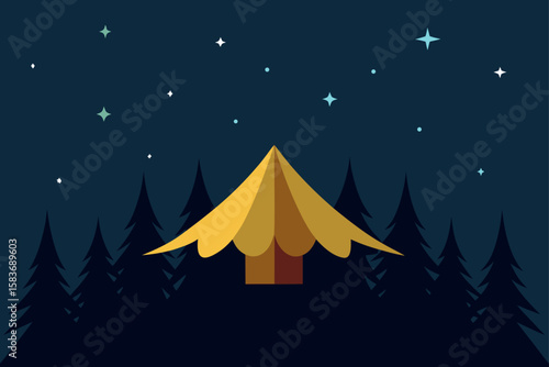 canopy of stars above dark forest glade
