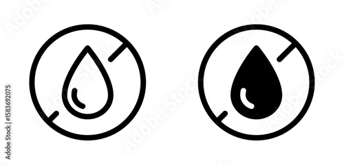 Water drop and no sign