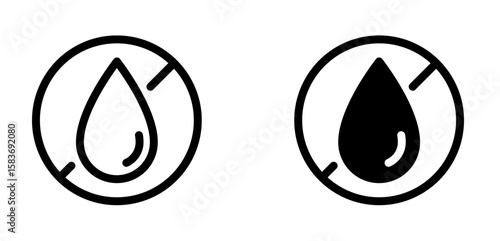 Water drop and no sign