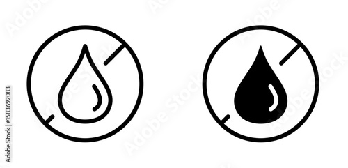 Water drop and no sign