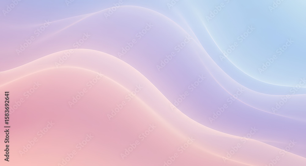 Obraz premium Abstract Pastel Gradient Background with Flowing Waves