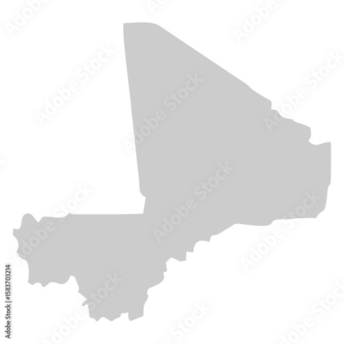 map of Mali shadow