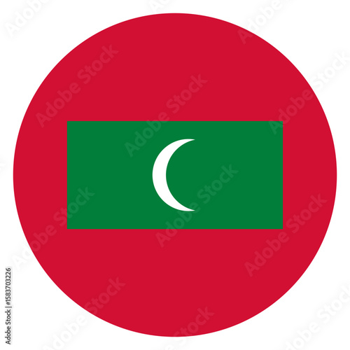 Flag of Maldives circle Free Download Flag of Maldives circle - GFXLoad