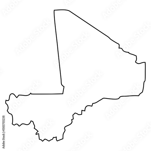 map of Mali line