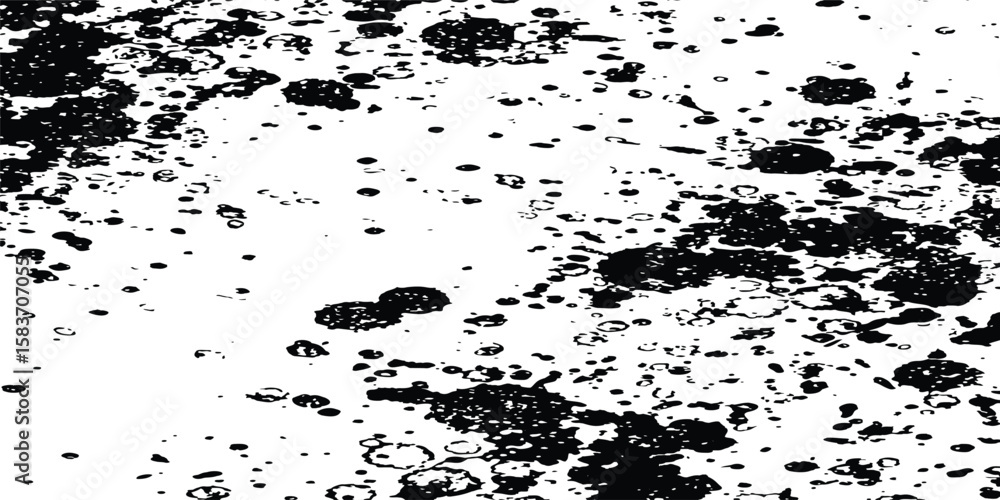 Obraz premium Rough Black Vector Grunge Texture with Scratches and Splatter – Distressed Brush Effect for Posters, Web Banners, and Edgy Backgrounds