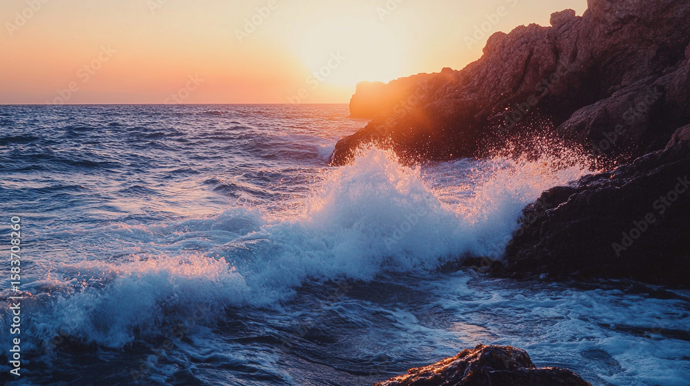 Fototapeta premium sunset over the sea
