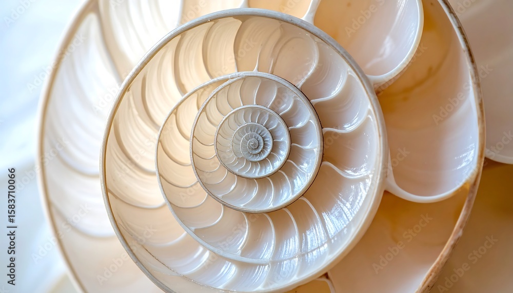 Obraz premium Spiral seashell, intricate design