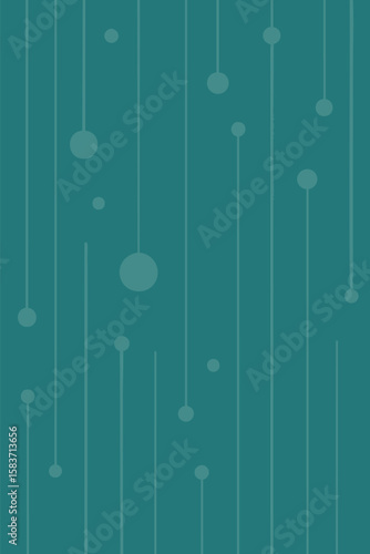 Flat vector background with vertical line patterns and floating nodes