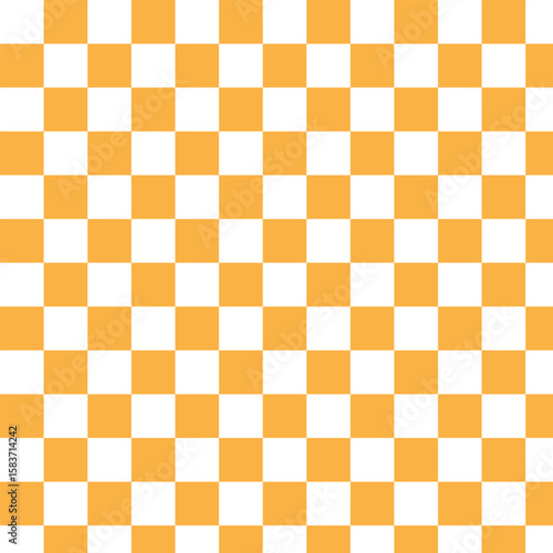 Seamless Repeat Modern Trendy Irregular Warped Wavy Check Checkered Checkerboard Pattern Subtle orrange. 
