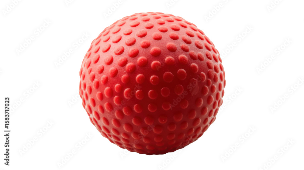 Red Ball Toy for Dog with Textured Surface and Durable Design Isolated on White Background Red Ball Toy for Dog with Textured Surface and Durable Design Isolated on White Background