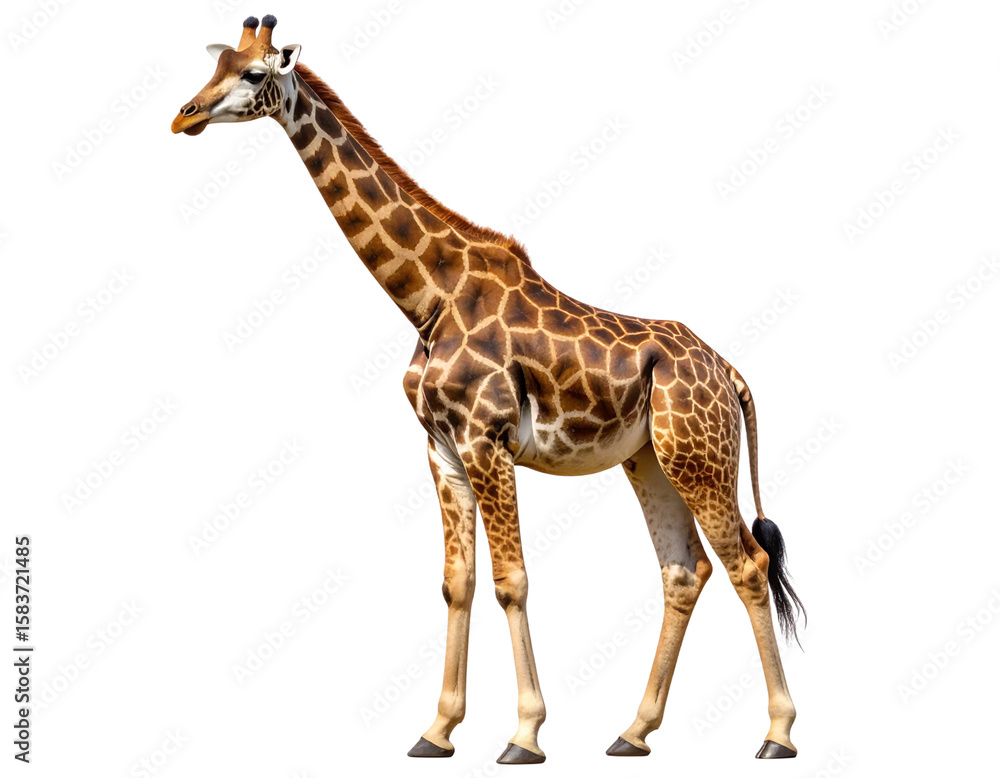 Fototapeta premium giraffe on white