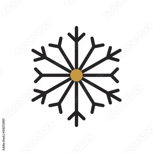 A Minimalist Snowflake Design.