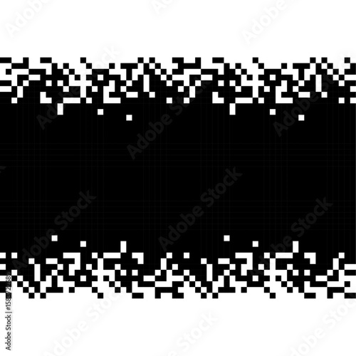 Pixelated noise border background
