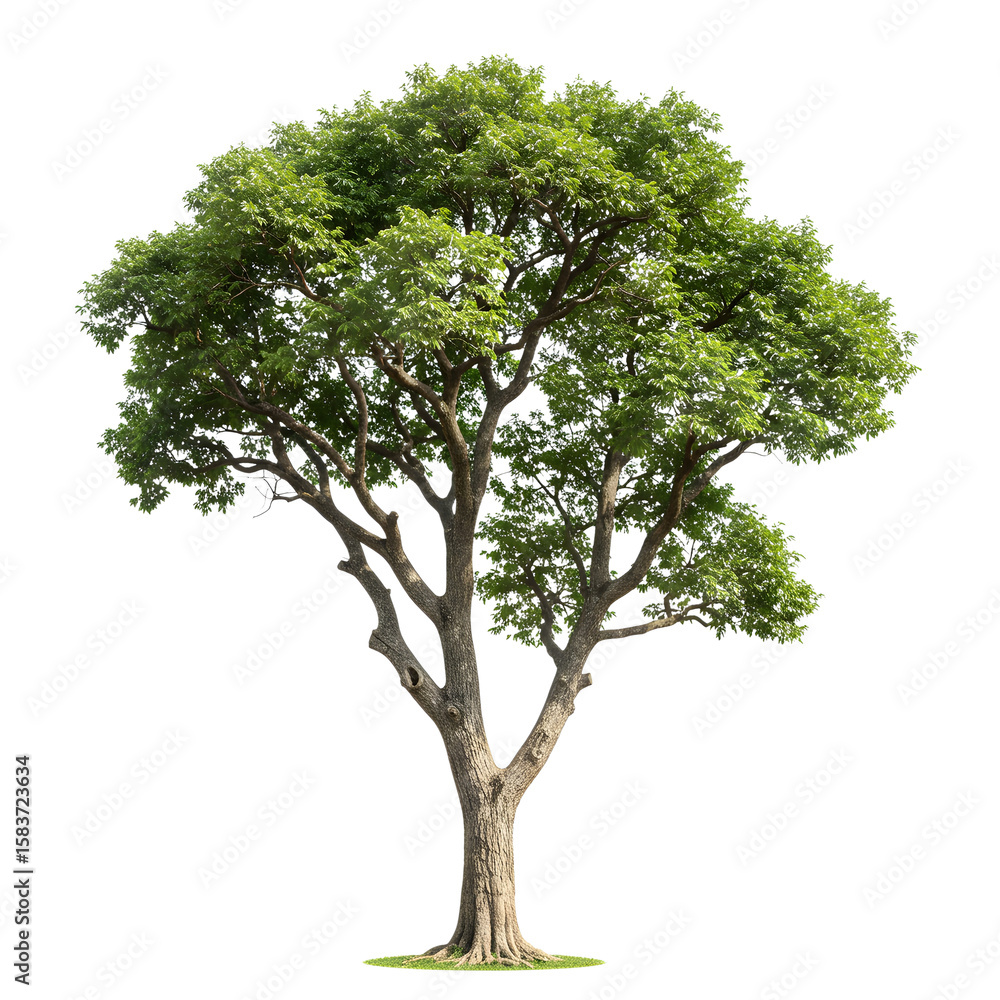 Isolated Green Tree with Lush Foliage on Transparent Background Isolated Green Tree with Lush Foliage on Transparent Background
