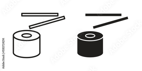 Sushi icons designed in filled, outline, line and stroke style
